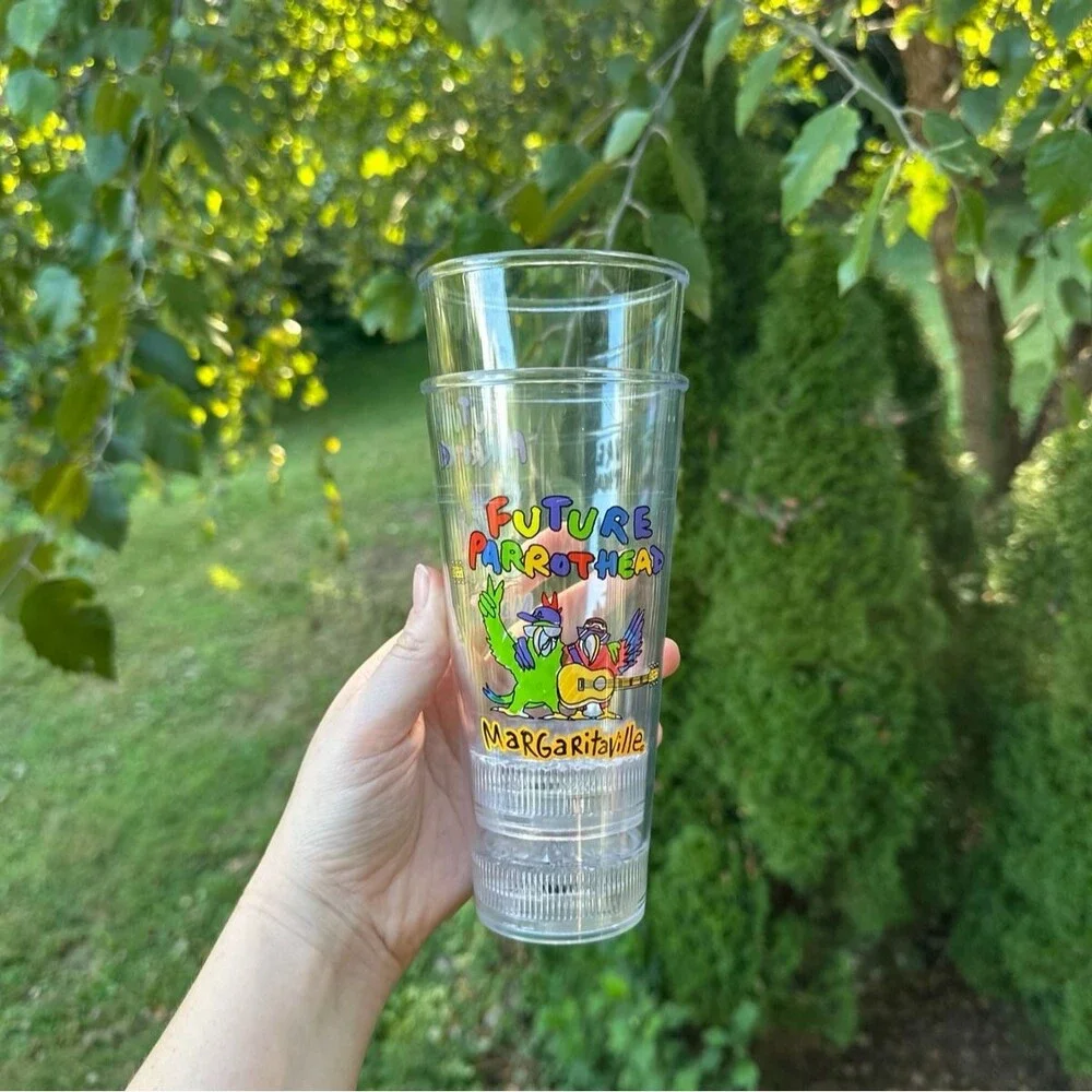 Future Margaritaville Parrot Head Light Up Drinking Glasses Souvenir